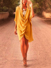 Load image into Gallery viewer, Elegant Casual Loose V Neck Short Sleeve Mini Dress

