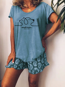 Casual Loose T-Shirt Shorts Suit