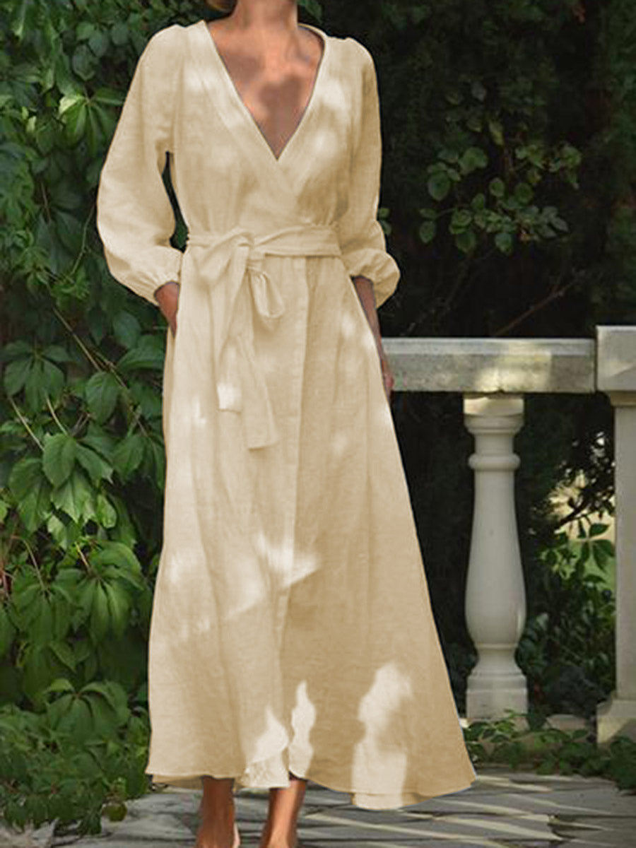 Casual Loose Solid Color Dress