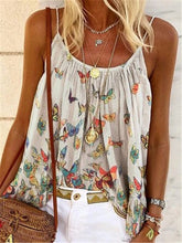 Load image into Gallery viewer, Bohemian Vintage Butterfly Strap Top
