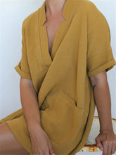 Load image into Gallery viewer, Simple Casual Loose V-Neck Dress
