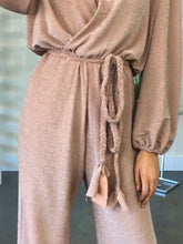 Load image into Gallery viewer, Casual Loose Long Sleeve V-neck High Waist Jumpsuit
