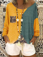 Load image into Gallery viewer, Leopard Print Pocket Set With Round Neck Panel
