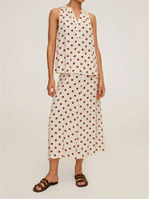Load image into Gallery viewer, V-neck Polka Dot Sleeveless Suit
