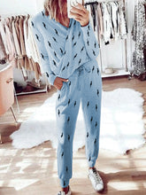 Load image into Gallery viewer, Simple Casual Loose Top Pants Knitted Suit
