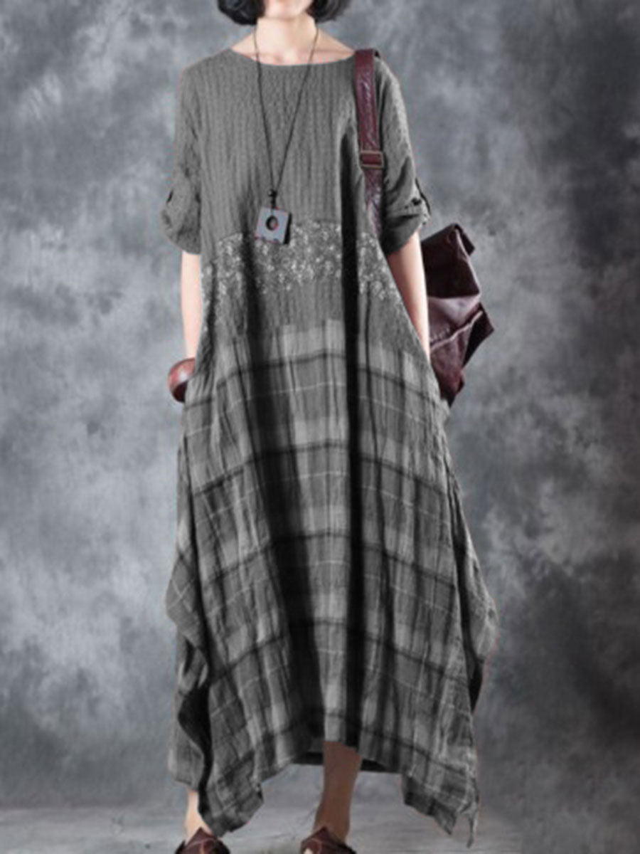 Fashionable Striped Print Split Dress