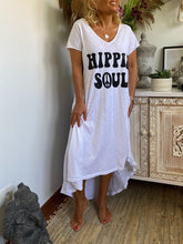 Load image into Gallery viewer, Casual Loose Round Neck Letter Irregular Dress

