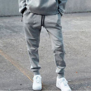 Men'S Round Neck Solid Color Sports Suit