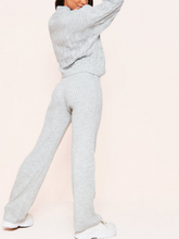 Load image into Gallery viewer, Serena Grey Cable Knit Co-Ord Set
