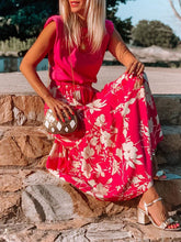 Load image into Gallery viewer, Elegant Loose Top Floral Skirt Suit
